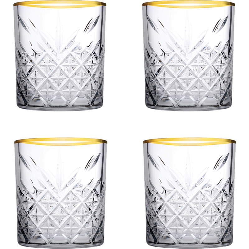 Pasabahce Tumbler met gouden rand Timeless 34.5 cl
